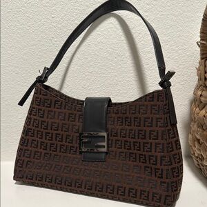Vintage FF Brown and Black Women's Bag